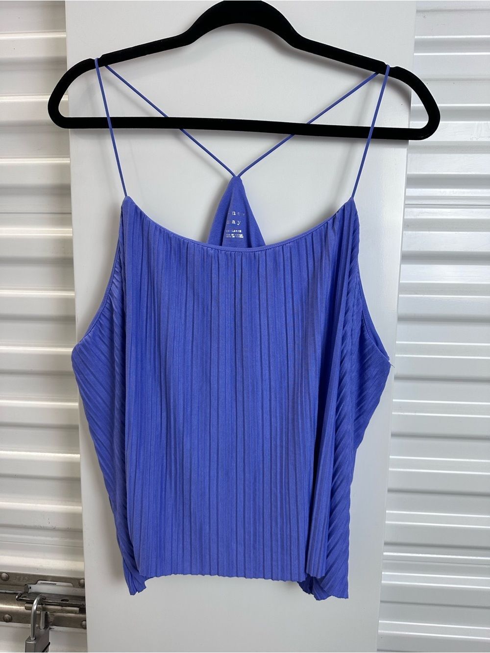 A NEW DAY purple plissé camisole
